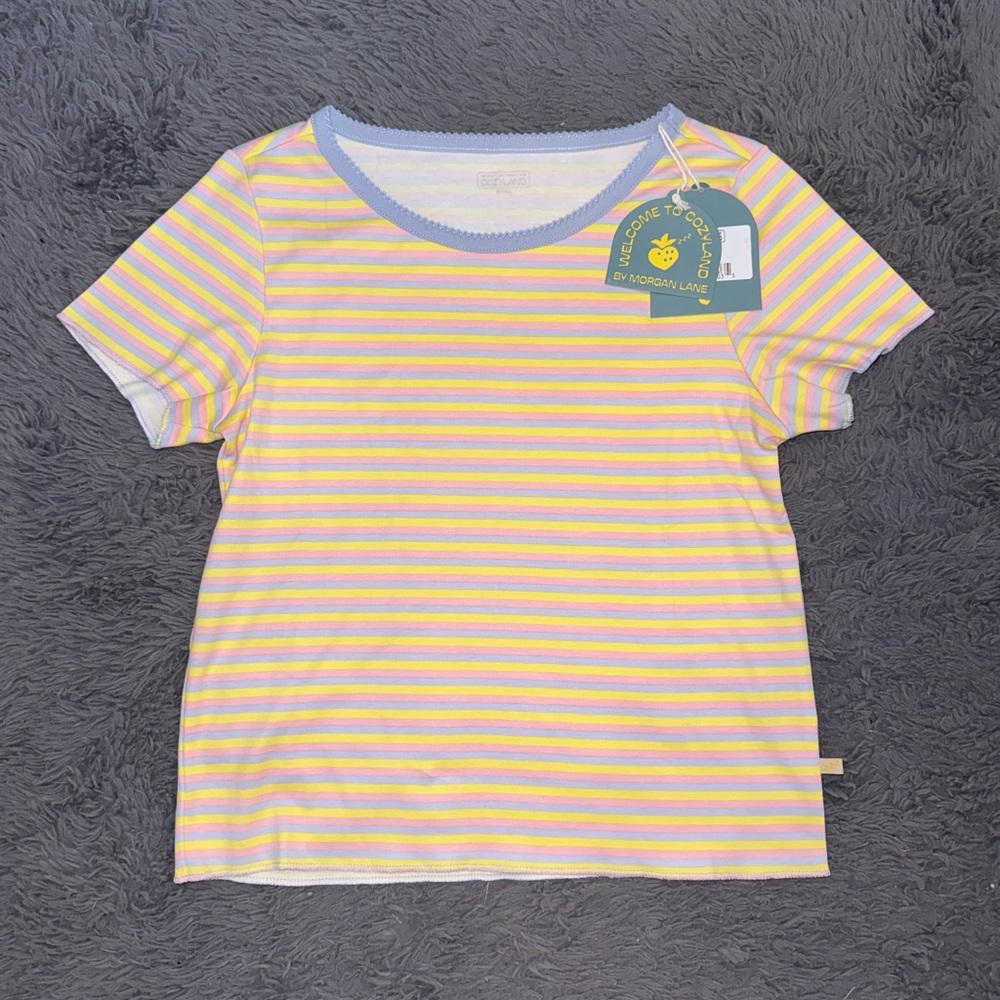NWT Cozyland stripped pj shirt